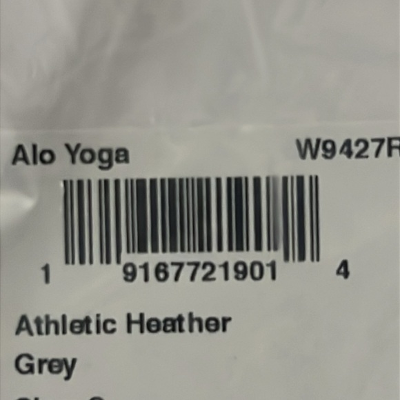 ALO YOGA BLISSFUL HENLEY BRA TOP HEATHER GREY COLOR NWT - Picture 11 of 11